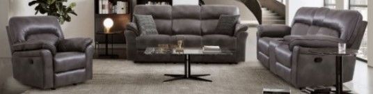 Furniture of America® Josias Dark Gray Manual Glider Recliner-1