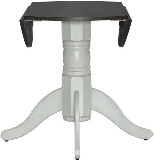 Liberty Furniture Brook Bay 3-Piece Carbon Gray/Textured White Optional Drop Leaf Dining Set-2