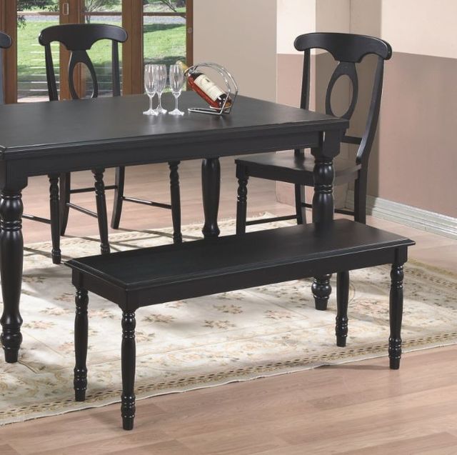 Winners Only® Quails Run Ebony Dining Bench-1