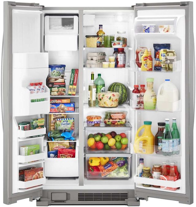 Whirlpool® 33" 21.4 Cu. Ft. Fingerprint Resistant Stainless Side-By-Side Refrigerator-2