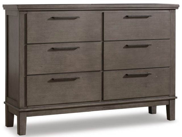 Benchcraft® Hallanden 6-Piece Gray California King Storage Panel Bed Set-2