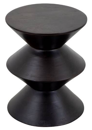 YHD Nali Black Round End Table-2
