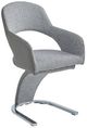 Mazin Furniture London Chrome/Gray Side Chair-0