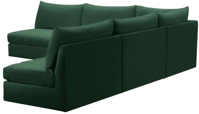 Meridian Furniture Jacob 5-Piece Green Velvet Modular Sectional Set-1
