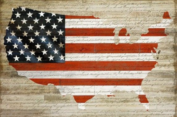 Classy Art American Flag by Daniela Santiago Wall Art-0