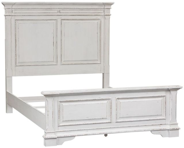 Liberty Furniture Abbey Park Antique White Queen Panel Bed-0