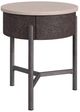 Elements International Nica Brown/White End Table-0