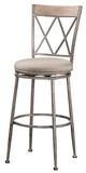 HH2 Home Stewart Aged Pewter Indoor/Outdoor Swivel Counter Stool-0