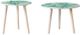 A & B Home 2-Piece Blue-Green/Off-White Side Table -1
