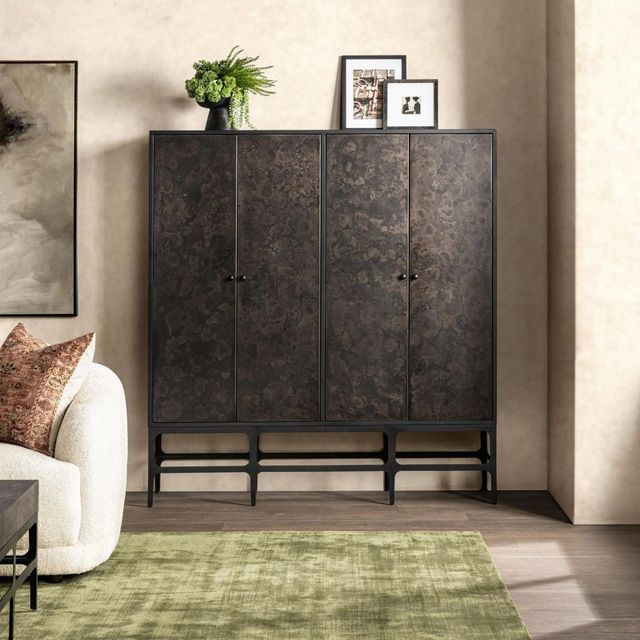 Classic Home Amilio Rust Noir Tall Cabinet-1