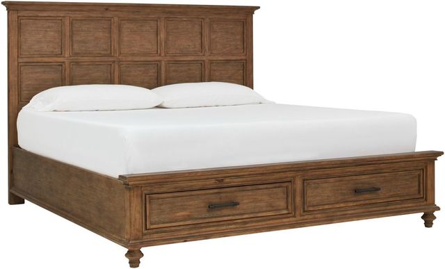 aspenhome® Hensley Honey King Panel Storage Bed-0