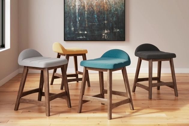 Signature Design by Ashley® Lyncott Blue Counter Bar Stool-8