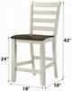ACME Furniture Tasnim 2-Piece Antique White/Oak Counter Chair Set-2