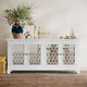 Jofran Inc. Isabella White 69" Mirrored Accent Cabinet-1