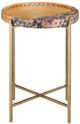 Currey & Company Freya Brown Purple Breccia Accent Table with Brass Base-1