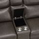 Homelegance® Maroni Dark Brown Double Power Reclining Loveseat with Center Console and Power Headrests-4