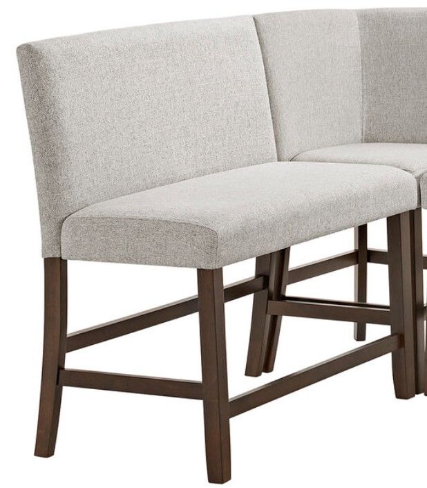 Elements International Seneca 3-Piece Brown/Gray Counter Bench-1
