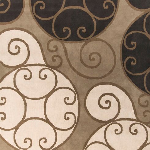 Surya Athena Khaki/Black 5'x8' Area Rug-2
