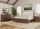Riverside Furniture Calhoun Whiskey Oak Queen Upholstered Panel Bed-1