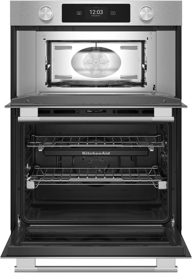 KitchenAid® 30'' PrintShield Stainless Oven/Micro Combo Electric Wall Oven with Intelligent Cooking Camera-1