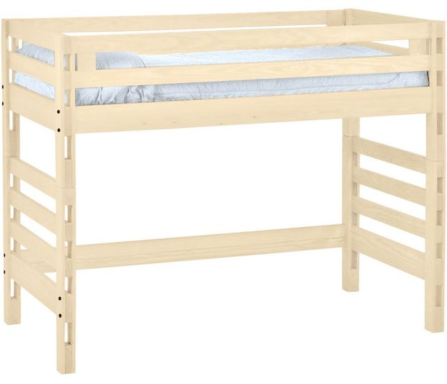 Crate Designs™ Furniture Unfinished Twin Ladder End Tall Loft Bed-0