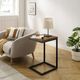Powell® Barnes Brown C-Table with Black Base-1