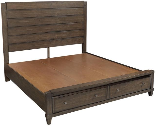 aspenhome® Easton Burnt Umber Queen Storage Bed-1