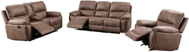 Mazin Furniture Easton Brown Upholstered Rocker Recliner-3