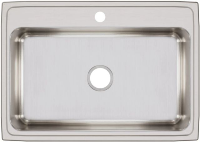 Elkay Lustertone® Classic Lustrous Satin 31" x 22" x 7-5/8" 1-Hole Single Bowl Drop-In Sink-1