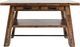 Jofran Inc. Cannon Valley Brown Trestle Sofa Console Table-2