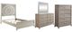 Liberty Furniture Belmar 4-Piece Silver Champagne/Washed Taupe Queen Panel Bedroom Set with Chest-0