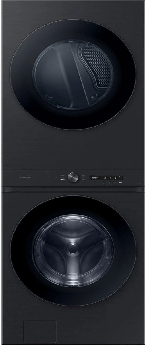 Samsung Bespoke Brushed Black Gas Laundry Center, 4.6 Cu. Ft. Washer, 7.6 Cu. Ft. Dryer-0