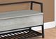 Monarch Specialties Inc. Grey 42" Black Metal Storage Bench-4