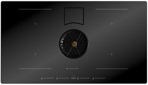 Bertazzoni Professional Series 36" Black Glass Induction Cooktop Front view of the Bertazzoni Professional Series 36" Black Glass Induction Cooktop