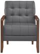 Homelegance® Crafton Dark Gray/Walnut Accent Chair-2