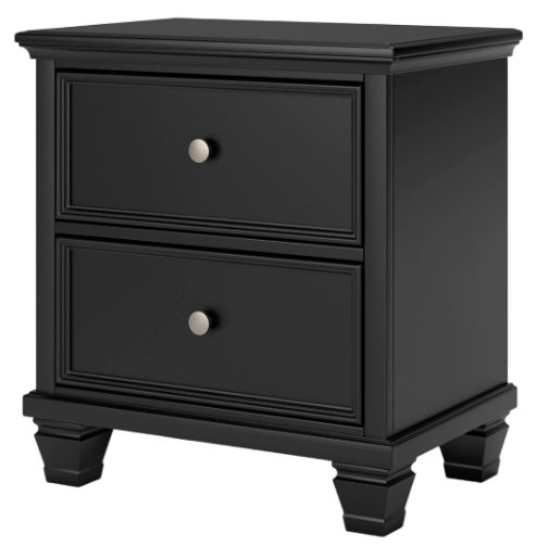 Signature Design by Ashley® Lanolee Black Nightstand-2