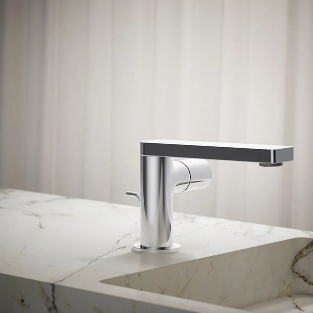 KOHLER® Composed® Polished Chrome Single-Handle Bathroom Sink Faucet with Cylindrical Handle-3