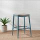 Liberty Furniture Vintage Blue Backless Upholstered Barstool-5