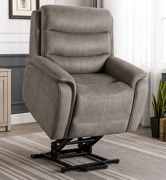 New Classic® Home Furnishings Kamari Gray Power Lift Recliner-1
