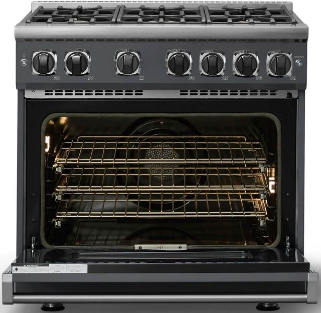 Viking® 7 Series 36" Cast Black Pro Style Natural Gas Range-1