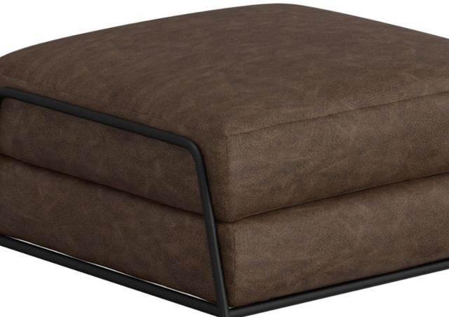 International Furniture Direct Tyne Chocolate Brown Footstool Ottoman-3