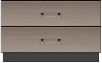 Country View Woodworking Customizable American Modern Brown Maple 5-Drawer Plinth Base Chest-1