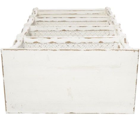 Deco Marche 5-Shelves White Rectangular Shelving Unit-2