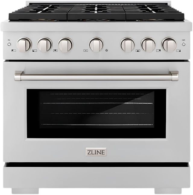 ZLINE Paramount Series 36" Stainless Steel Pro Style Dual Fuel Range with 6 Burner DuoPro™ Cooktop and Electric Convection Oven-0