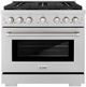 ZLINE Paramount Series 36" Stainless Steel Pro Style Dual Fuel Range with 6 Burner DuoPro™ Cooktop and Electric Convection Oven-0