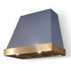 AGA Cascade 36" Stone Blue Wall Mounted Range Hood with Polished Brass Trim-0
