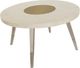 Magnussen Home® Lenox Acadia White/Bronze Glass/Warm Silver Round Dining Table-2