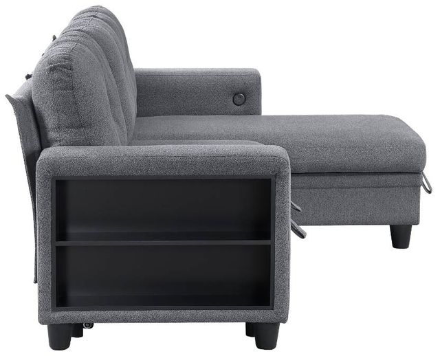 Homelegance® Robinson 3-Piece Gray Sectional with Reversible Chaise-3