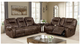 Furniture of America® Kennedy Dark Brown Manual Reclining Loveseat-1