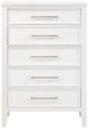 New Classic® Home Furnishings Andover 5-Piece White Queen Panel Bedroom Set with Chest and Nightstand-4
